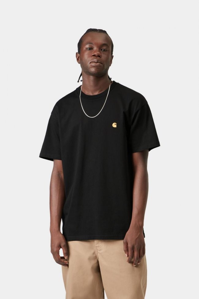 Carhartt S/S Chase T-Shirt - Black / Gold