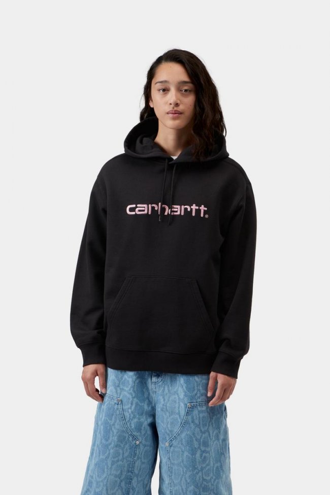 Carhartt Hooded Carhartt Sweatshirt - Black / Hortensia