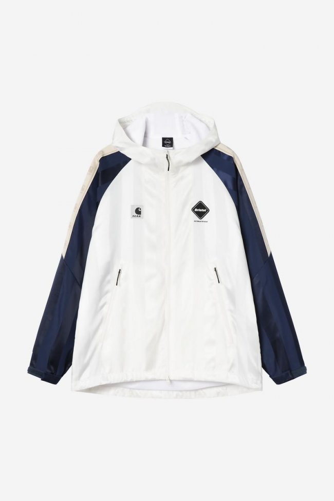 Carhartt F.C.Real Bristol x Carhartt WIP Warm Up Jacket - White Carhartt F.C.Real Bristol x Carhartt WIP Warm Up Jacket - White