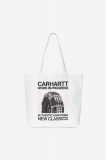 Carhartt Canvas Graphic Tote - Sean Hamilton Print, White Carhartt Canvas Graphic Tote - Sean Hamilton Print, White