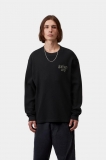 Carhartt L/S Blackletter Waffle T-Shirt - Black / White