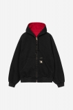 Carhartt OG Active Jacket 50th Anniversary Edition Canvas - Black / USA Red, Rinsed Carhartt OG Active Jacket 50th Anniversary Edition Canvas - Black / USA Red, Rinsed