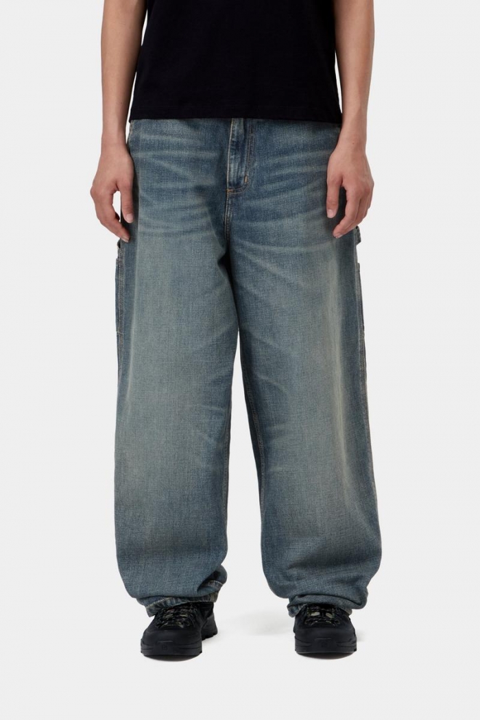 Carhartt Brandon Single Knee Pant - Blue, Worn used wash