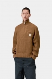 Carhartt Detroit Half Zip Sweater - WIP H Brown Carhartt Detroit Half Zip Sweater - WIP H Brown