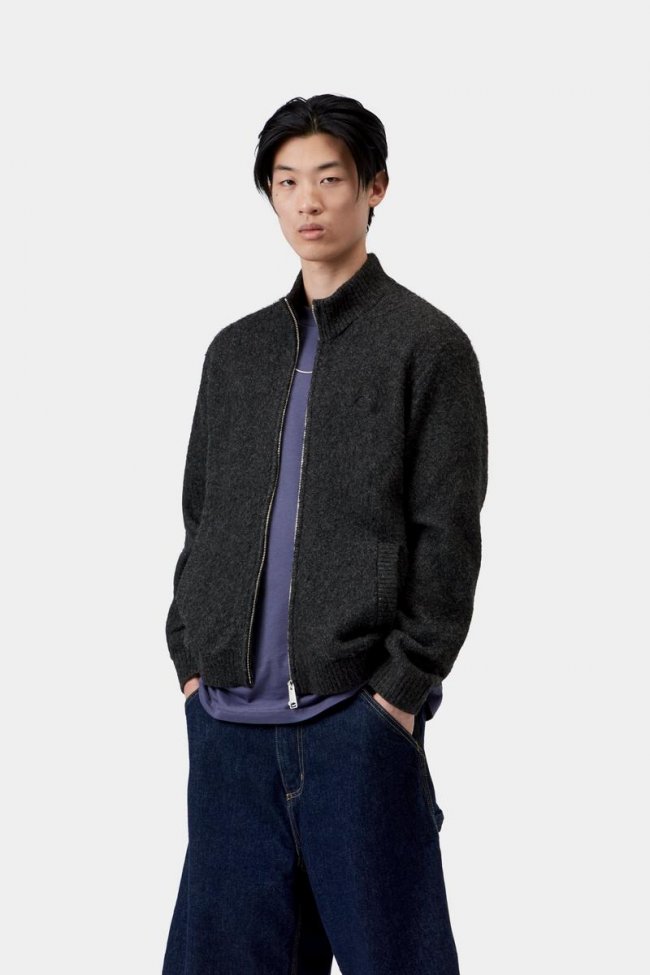 Carhartt Curtis Sweater Jacket - Tangled Black Carhartt Curtis Sweater Jacket - Tangled Black