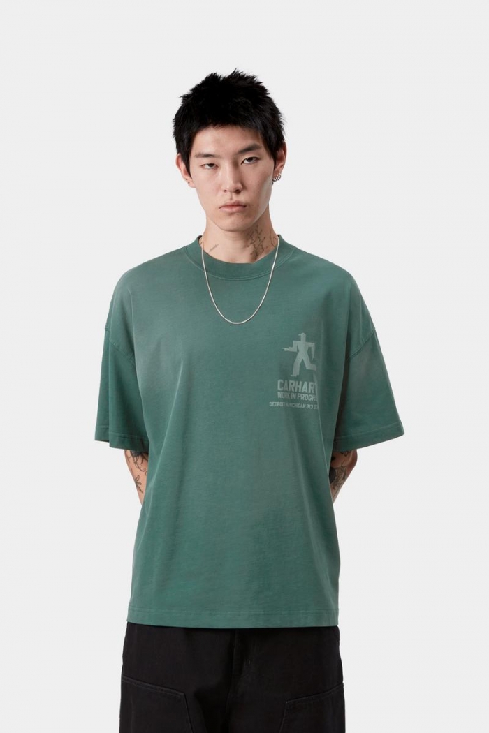 Carhartt S/S Distance T-Shirt - Dark Fir, Stone dyed
