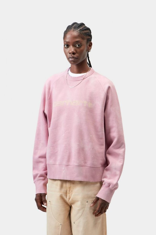 Carhartt Painter Sweatshirt - Hortensia, Destroy wash, splatter