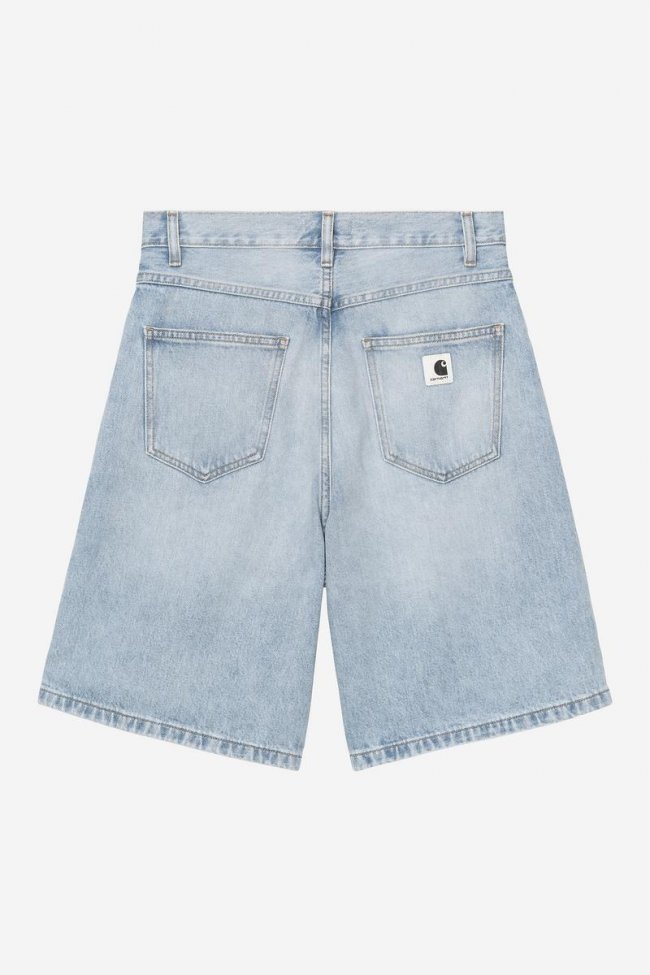 Carhartt Brandon Short - Blue, Heavy worn bleached Carhartt Brandon Short - Blue, Heavy worn bleached