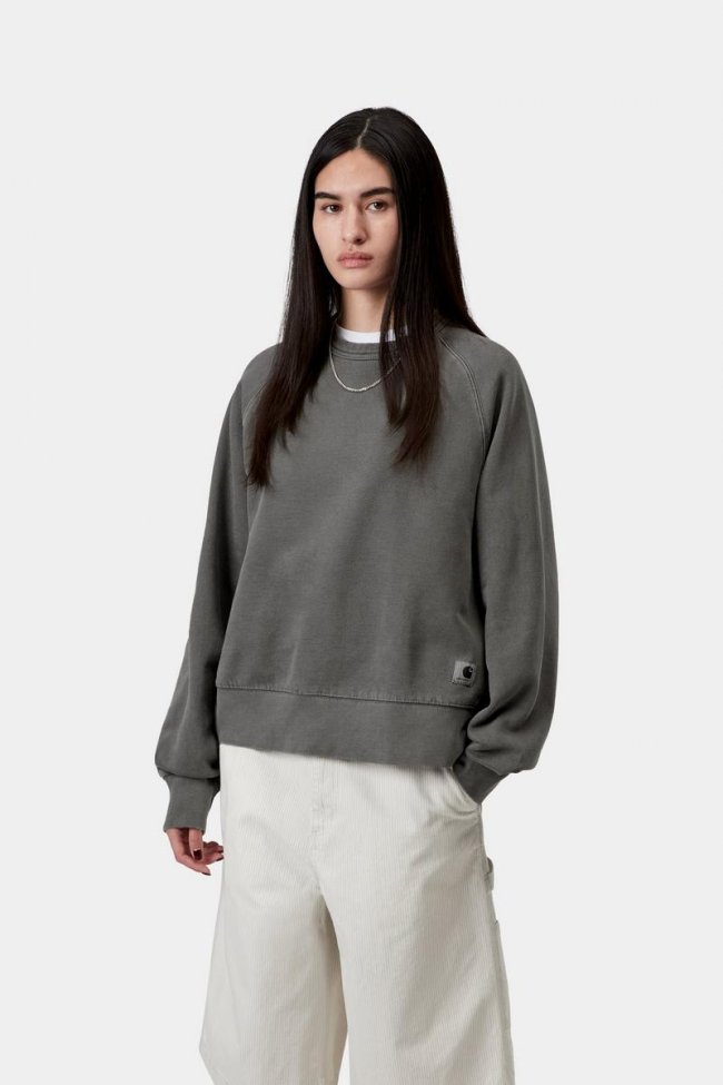 Carhartt Torion Sweatshirt - Black, Grind wash