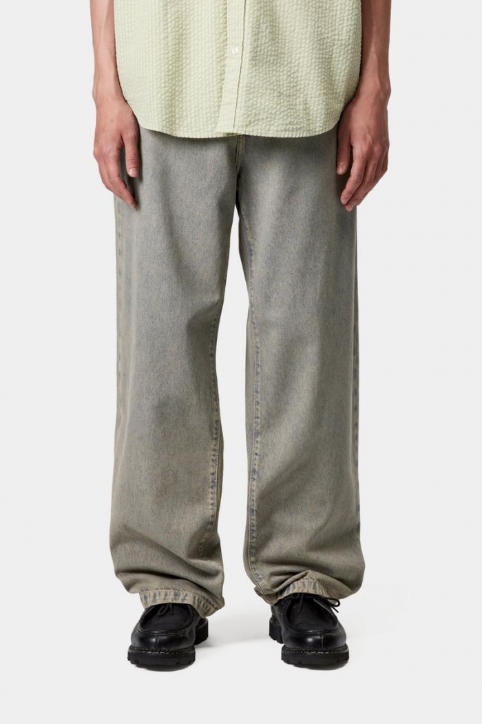 Carhartt Landon Pant - Blue / Leather, Garment dyed