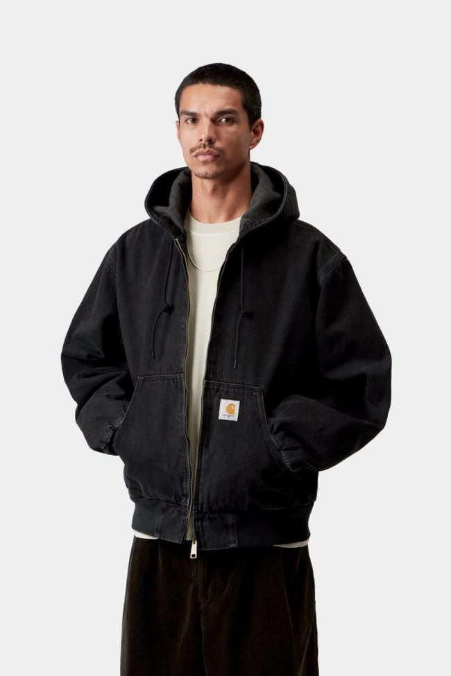 Carhartt OG Active Jacket - Black, Stone washed Carhartt OG Active Jacket - Black, Stone washed