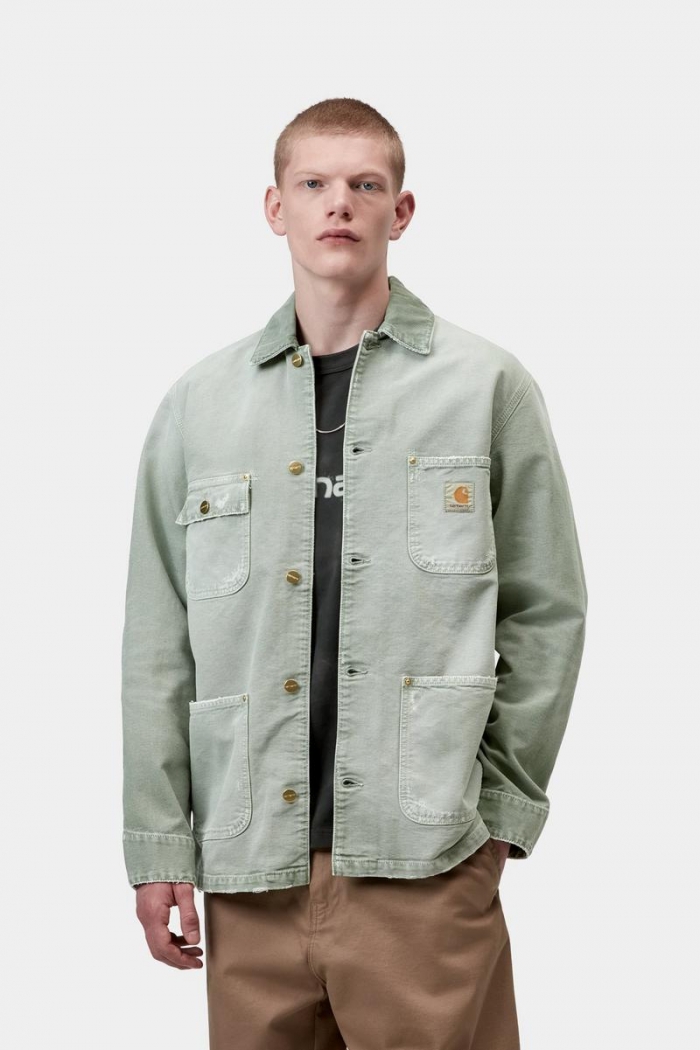 Carhartt OG Chore Coat - Shady Green / Shady Green, Destroy wash