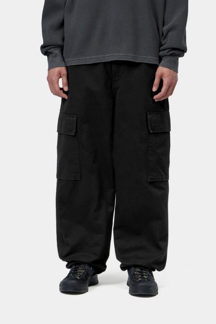 Carhartt Kade Cargo Pant - Black, Stone washed