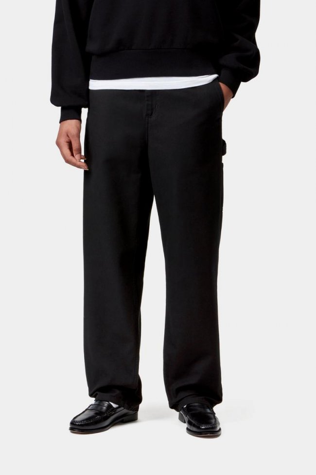 Carhartt Pierce Pant Straight - Black, Rinsed