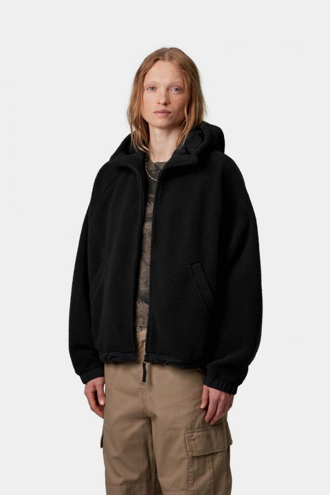 Carhartt Hooded Limn C Fleece Jacket - Black / Flint