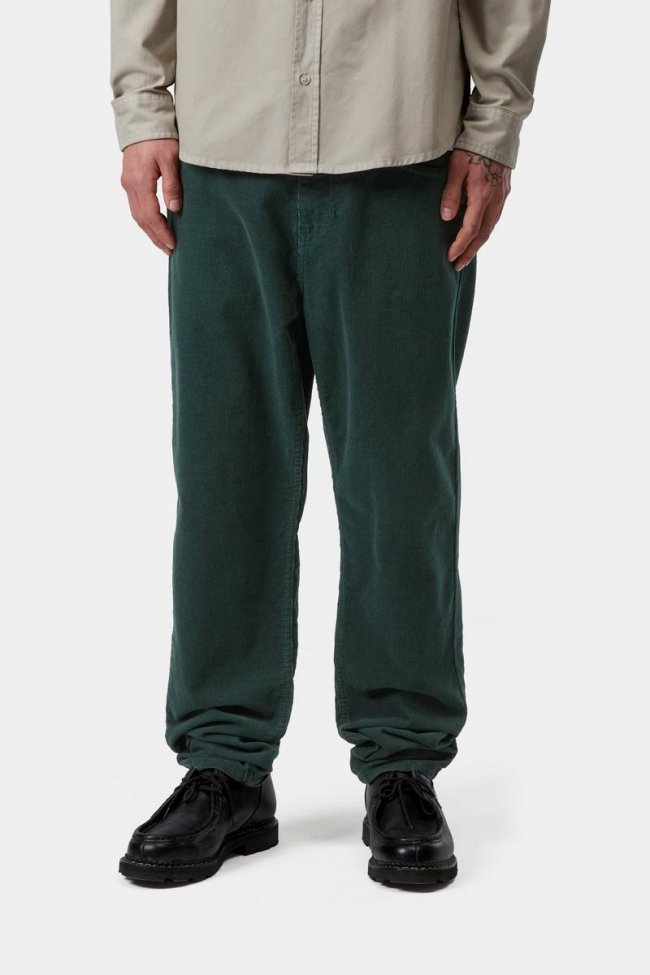 Carhartt Newel Pant - Kale Green, Rinsed