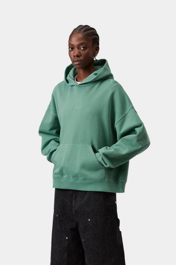 Carhartt Hooded Benton Sweatshirt - Lily, Garment dyed