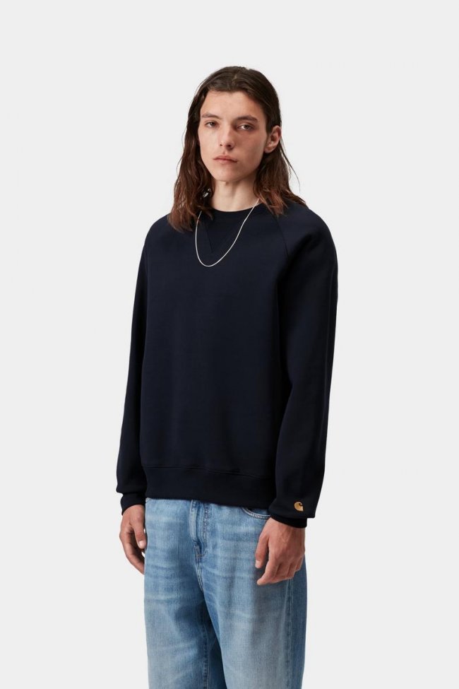 Carhartt Chase Sweatshirt - Dark Navy / Gold
