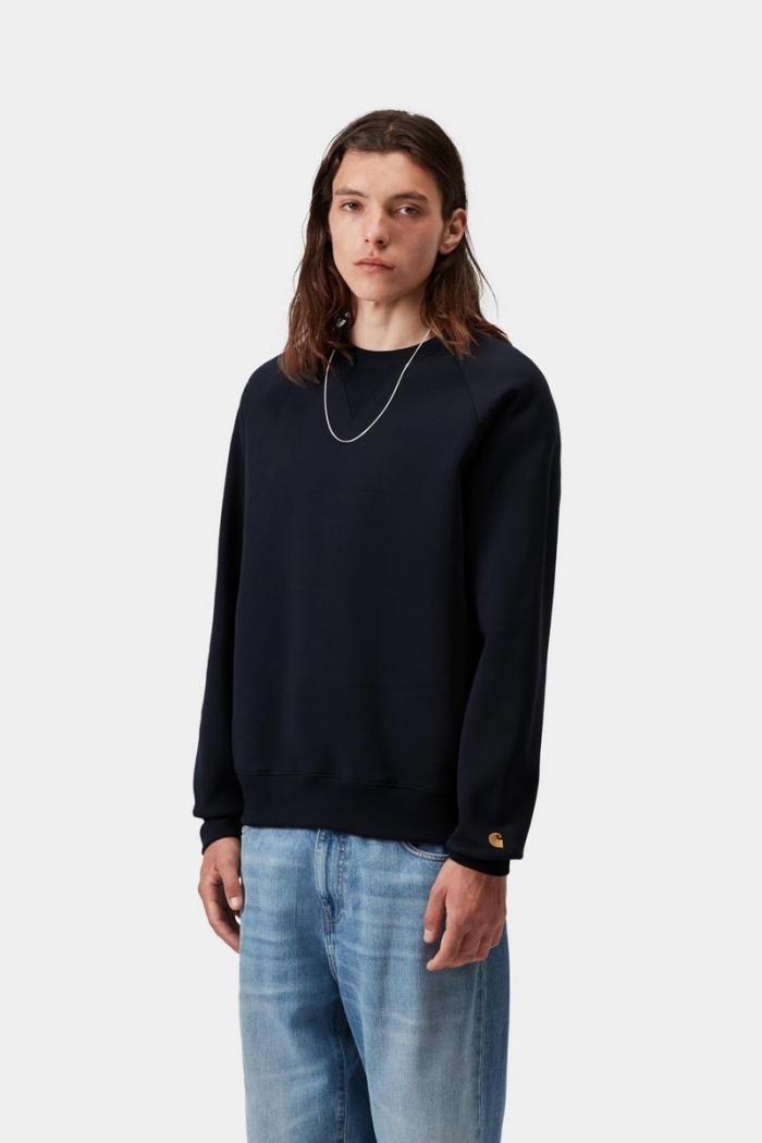 Carhartt Chase Sweatshirt - Dark Navy / Gold