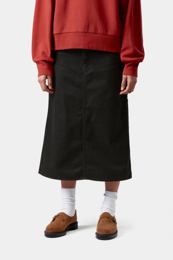Carhartt Single Knee Skirt - Black, Stone washed