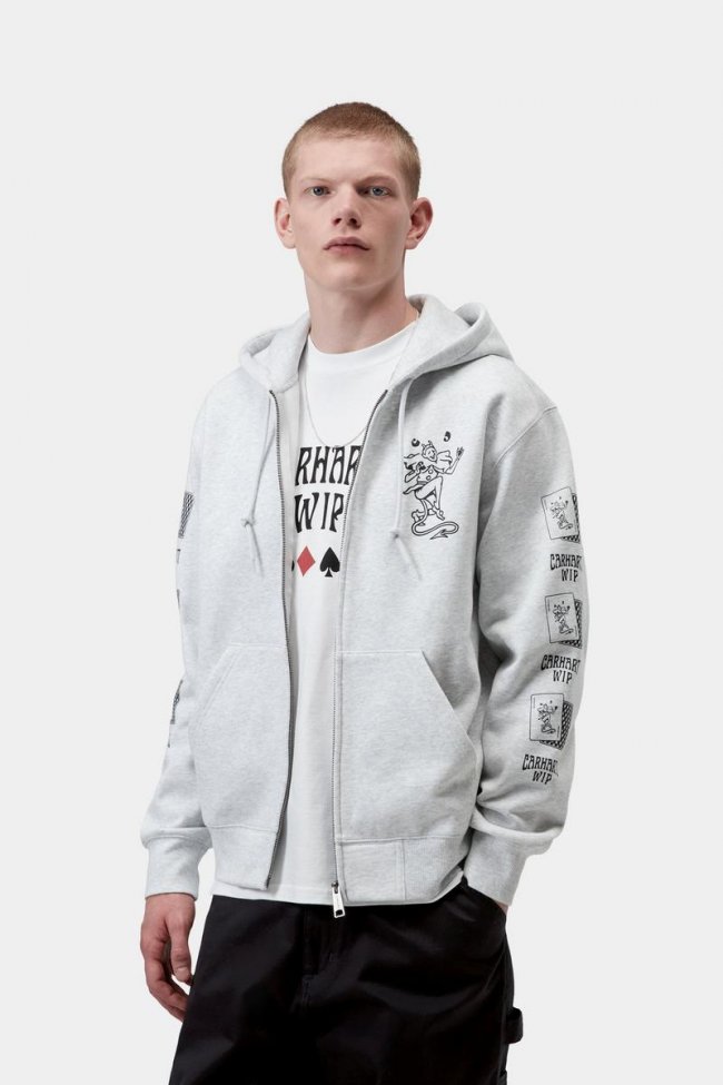 Carhartt Hooded Playing Cards Jacket - Ash Heather