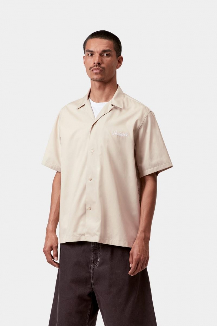 Carhartt S/S Delray Shirt - Stone / White