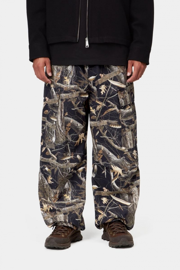 Carhartt Osborn Cargo Pant - Camo Feather Tree, Black, Rinsed
