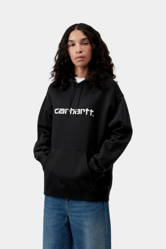 Carhartt Hooded Carhartt Sweatshirt - Black / White