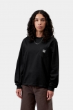 Carhartt L/S Pocket Small Heart T-Shirt - Black / Black Carhartt L/S Pocket Small Heart T-Shirt - Black / Black