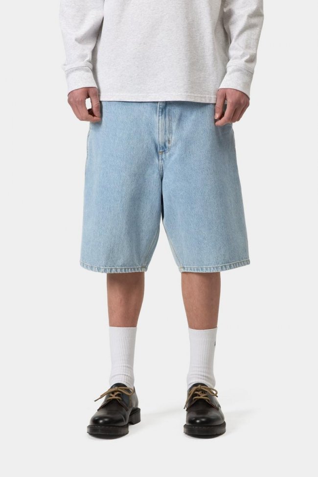 Carhartt Single Knee Short - Blue, Heavy stone bleached