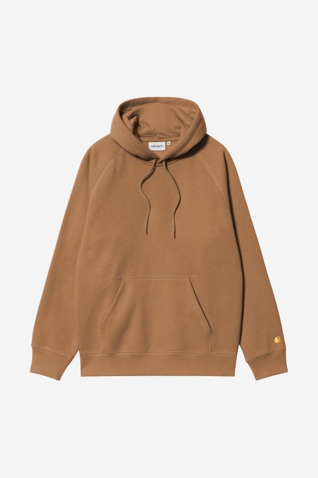 Carhartt Hooded Chase Sweatshirt - Hamilton Brown / Gold