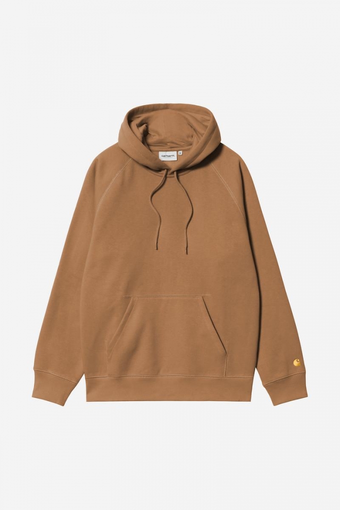 Carhartt Hooded Chase Sweatshirt - Hamilton Brown / Gold
