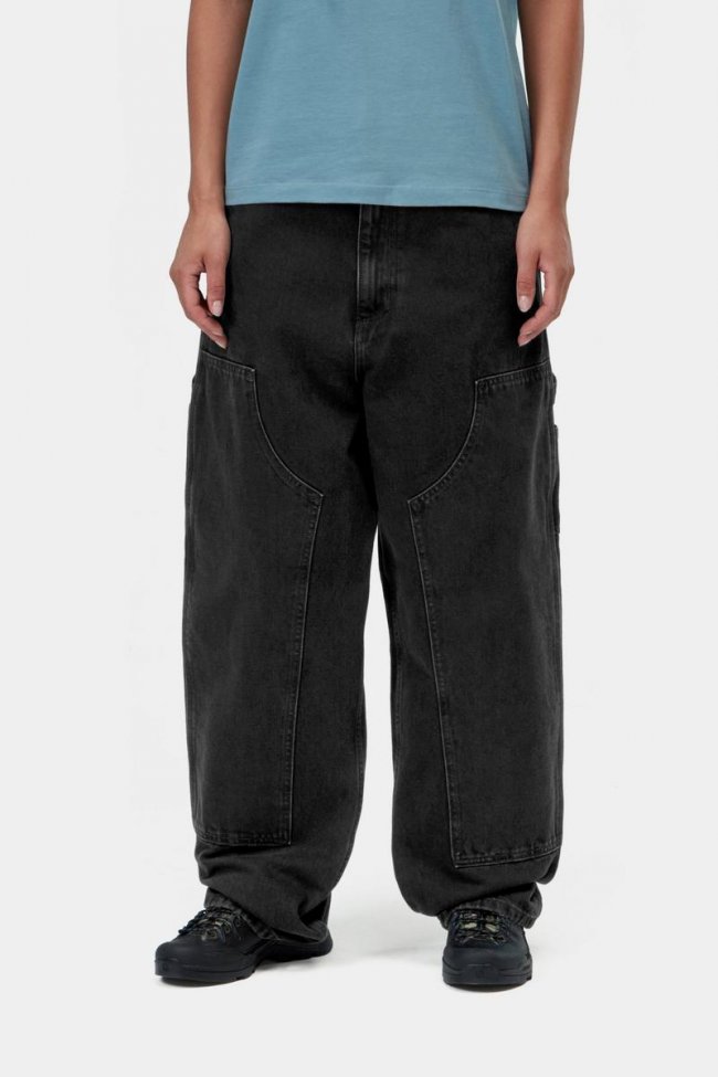 Carhartt Brandon Double Knee Pant - Black, Stone washed