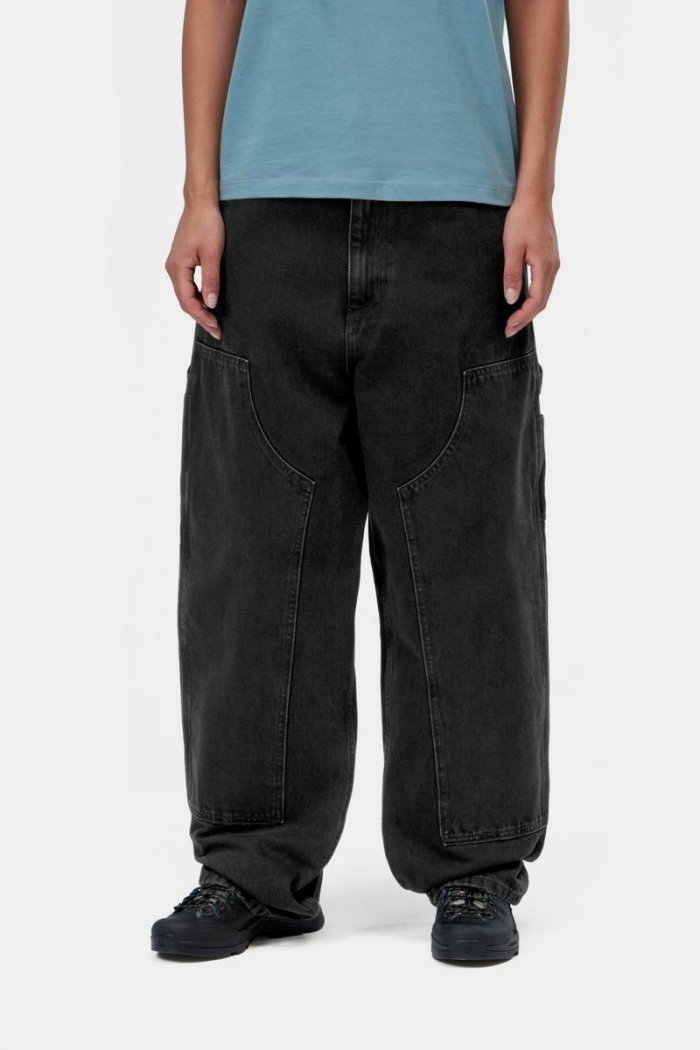 Carhartt Brandon Double Knee Pant - Black, Stone washed