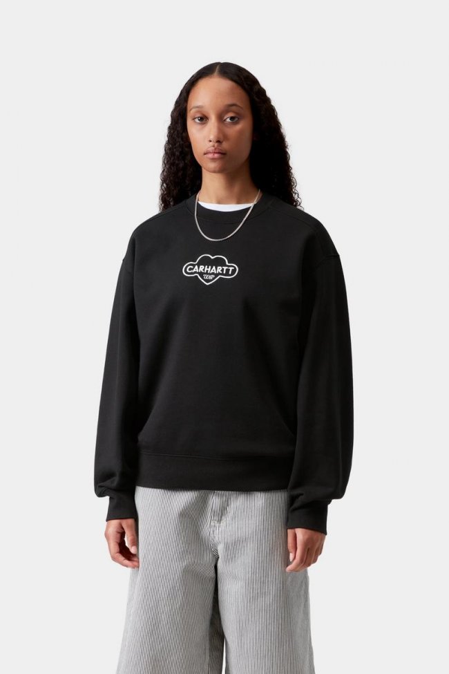 Carhartt Cloud Heart Sweatshirt - Black / White