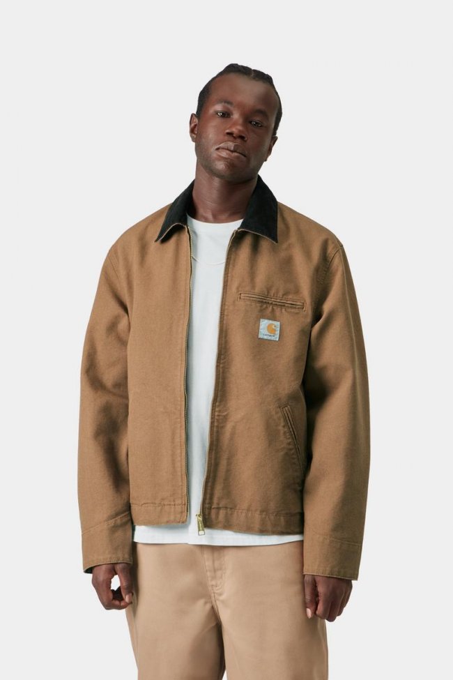 Carhartt Detroit Jacket (Summer) - Hamilton Brown / Tobacco, Rinsed