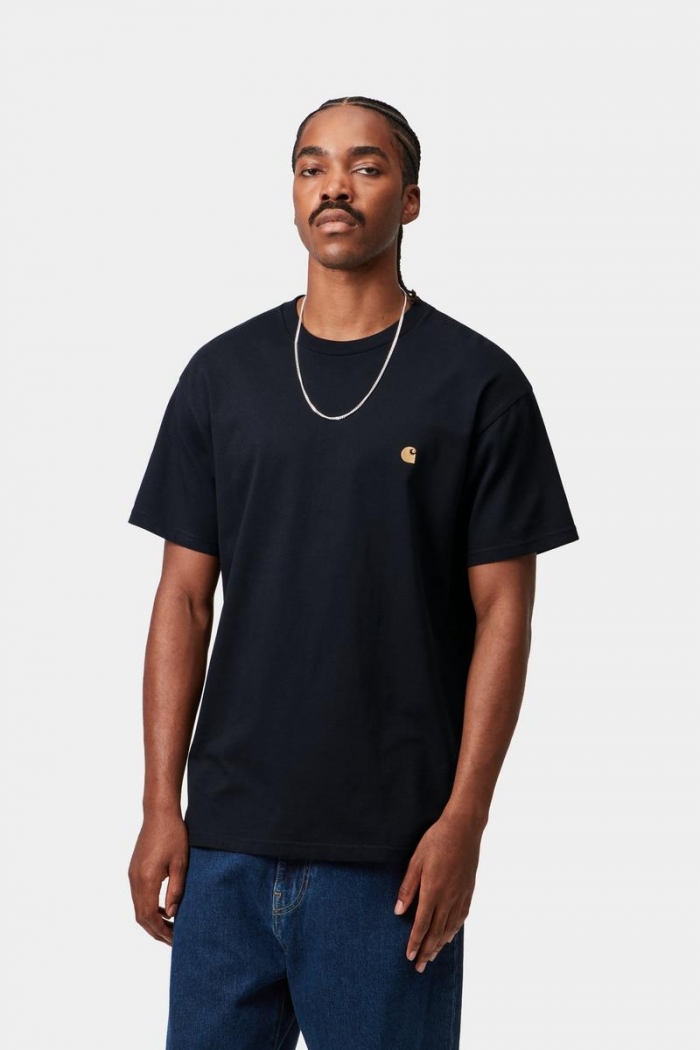 Carhartt S/S Chase T-Shirt - Dark Navy / Gold