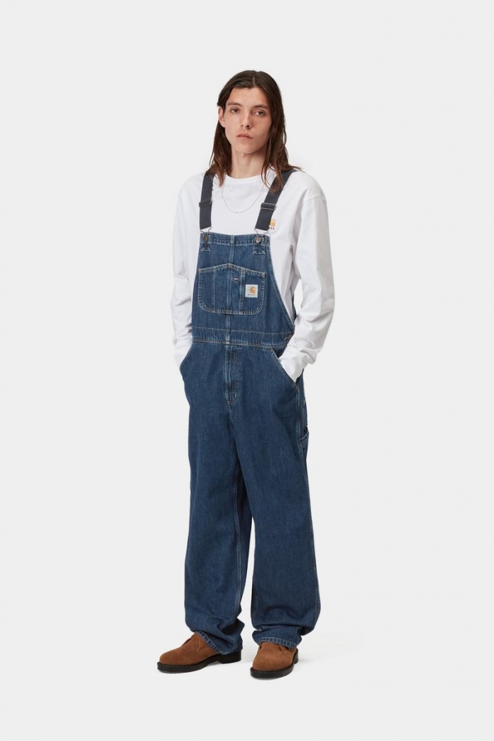 Carhartt Bib Overall - Blue, Stone washed