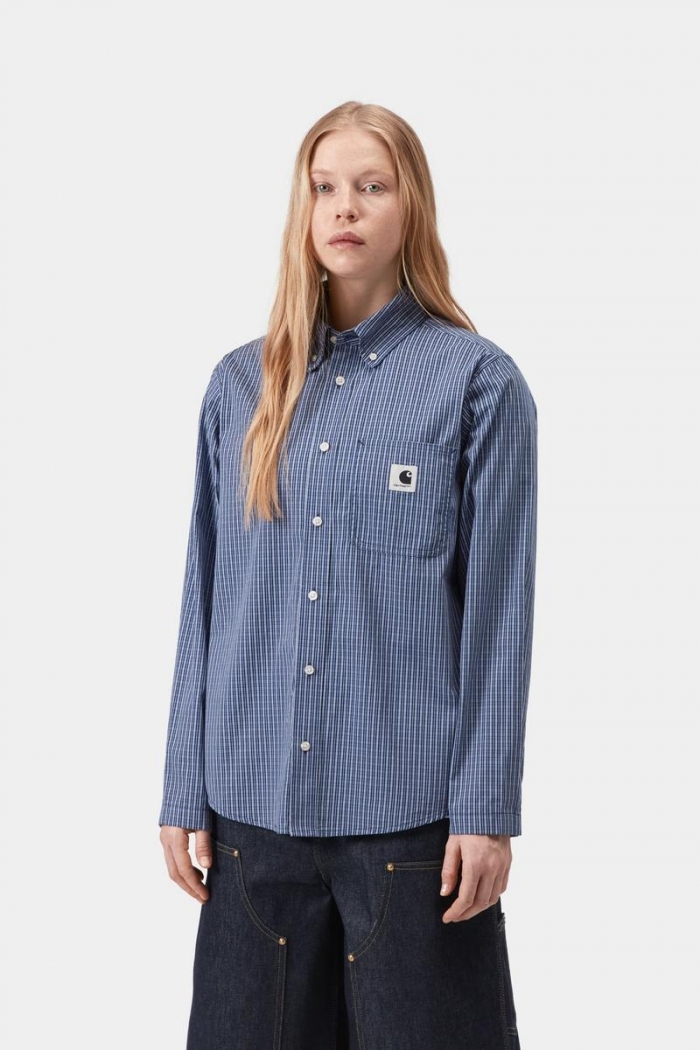 Carhartt L/S Groff Shirt - Groff Check, Blue