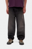 Carhartt Aaron Pant - Black, Tobacco used wash