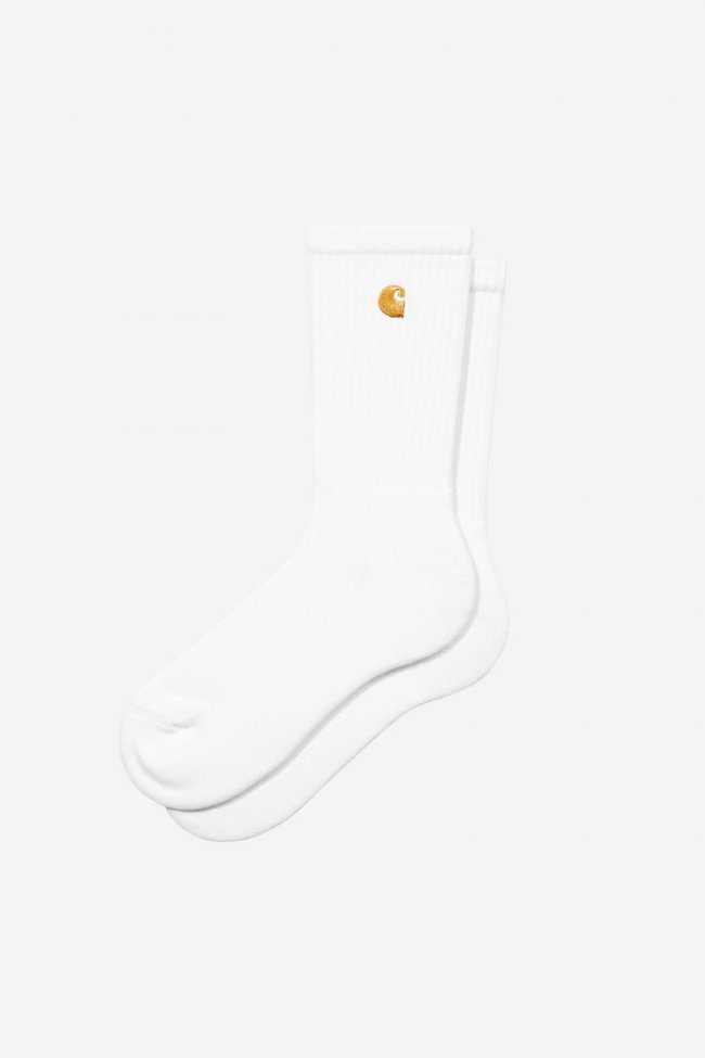 Carhartt Chase Socks - White / Gold Carhartt Chase Socks - White / Gold
