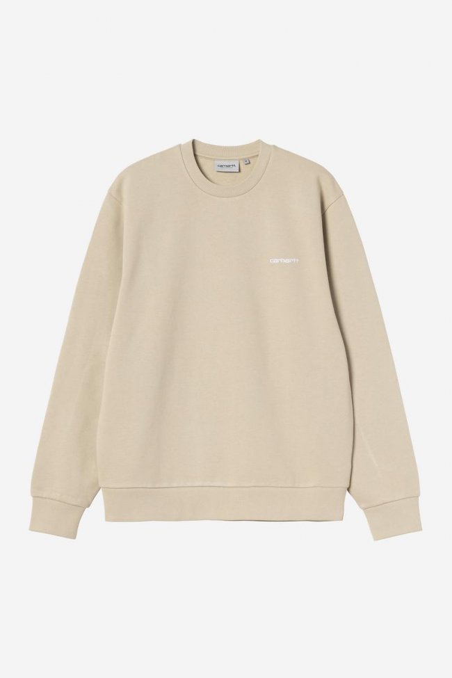 Carhartt Script Embroidery Sweatshirt - Barchan / White
