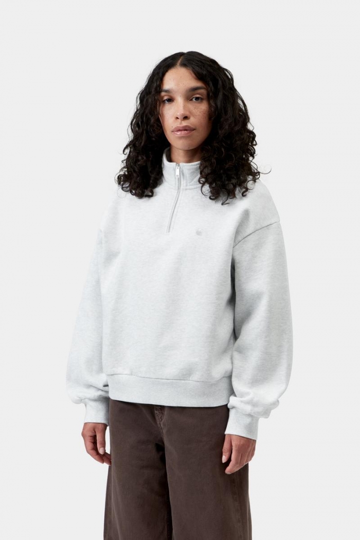 Carhartt Casey High Neck Sweatshirt - Ash Heather / Silver