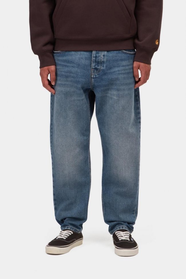 Carhartt Newel Pant - Blue, Dark used wash