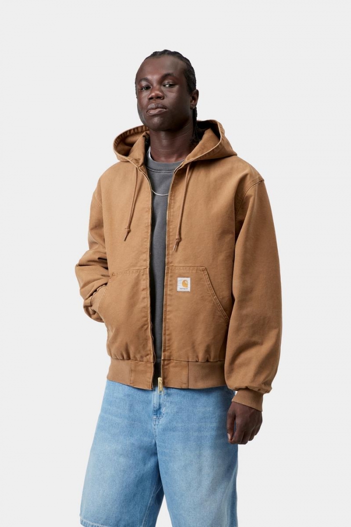 Carhartt OG Active Jacket - Hamilton Brown, Stone canvas