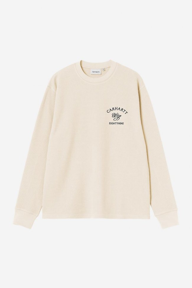 Carhartt L/S Eightynine Waffle T-Shirt - Natural / Black