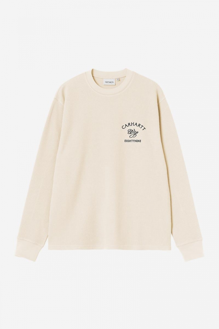 Carhartt L/S Eightynine Waffle T-Shirt - Natural / Black