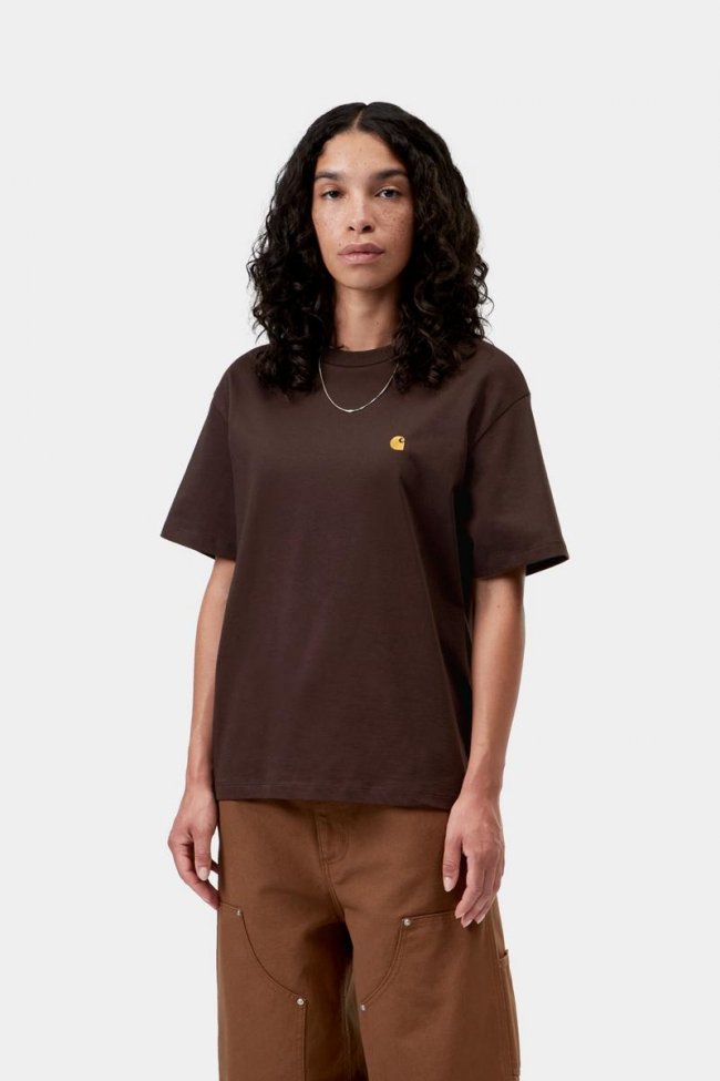 Carhartt S/S Chase T-Shirt - Palisander / Gold Carhartt S/S Chase T-Shirt - Palisander / Gold