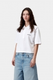 Carhartt S/S Carhartt Script Polo T-Shirt - White / Black Carhartt S/S Carhartt Script Polo T-Shirt - White / Black