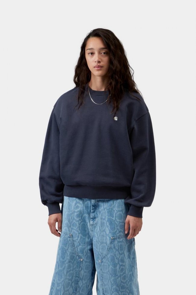 Carhartt Casey Sweatshirt - Dark Navy / Silver